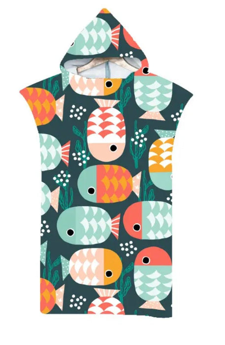 Diving Poncho Changing Towel with Hood Microfiber Beach Towel Blanket Quick - Dry Bath Robe Swimming Poncho - divecampus