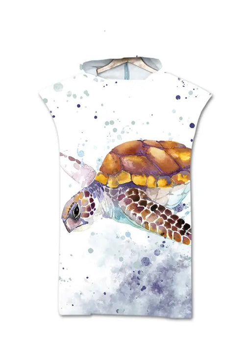 Diving Poncho Changing Towel with Hood Microfiber Beach Towel Blanket Quick - Dry Bath Robe Swimming Poncho - divecampus