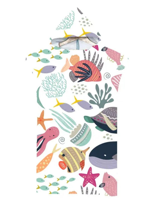 Diving Poncho Changing Towel with Hood Microfiber Beach Towel Blanket Quick - Dry Bath Robe Swimming Poncho - divecampus