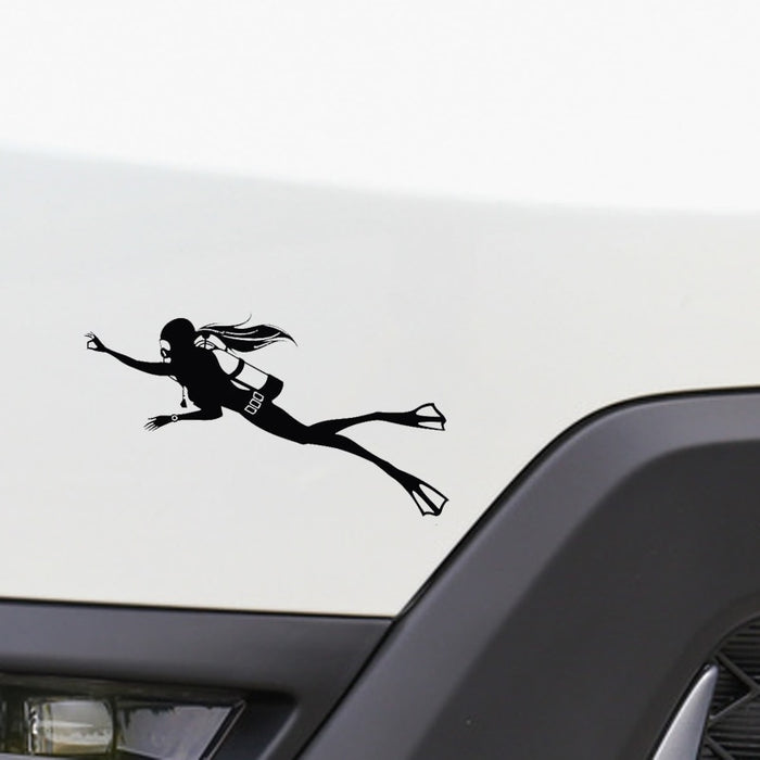 Diver Girl Decal Sticker