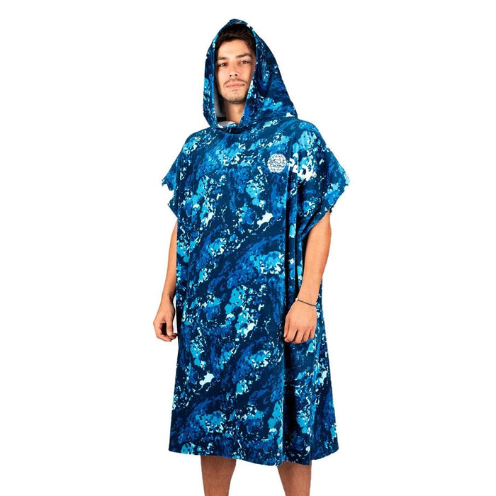 PADI X LEUS Ocean Blue Camo Eco-friendly Poncho - divecampus