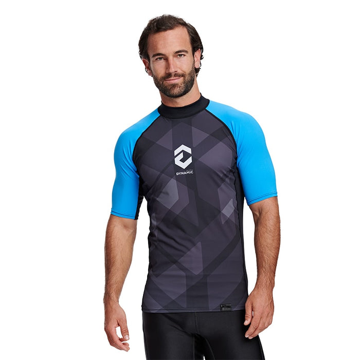 DYNAMIC NORD RG-21 RASHGUARD SHORT SLEEVE MEN BLACK/BLUE