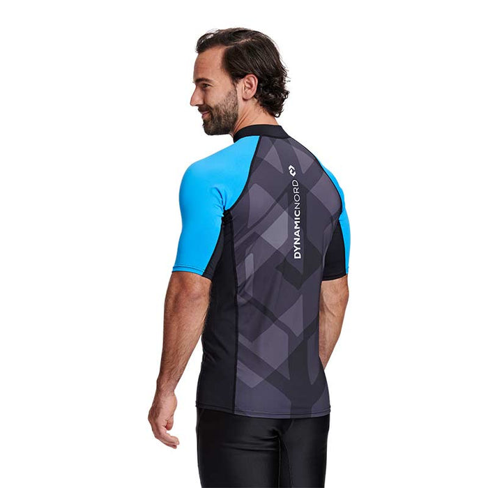 DYNAMIC NORD RG-21 RASHGUARD SHORT SLEEVE MEN BLACK/BLUE