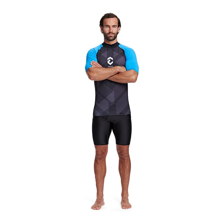 DYNAMIC NORD RG-21 RASHGUARD SHORT SLEEVE MEN BLACK/BLUE