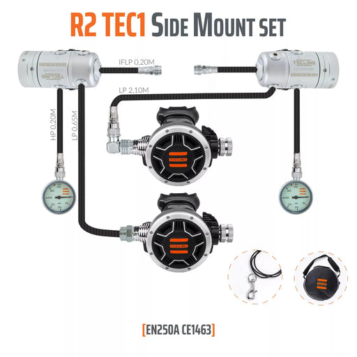 Tecline Regulator R2 Tec1 Side Mount Set – En250a - divecampus