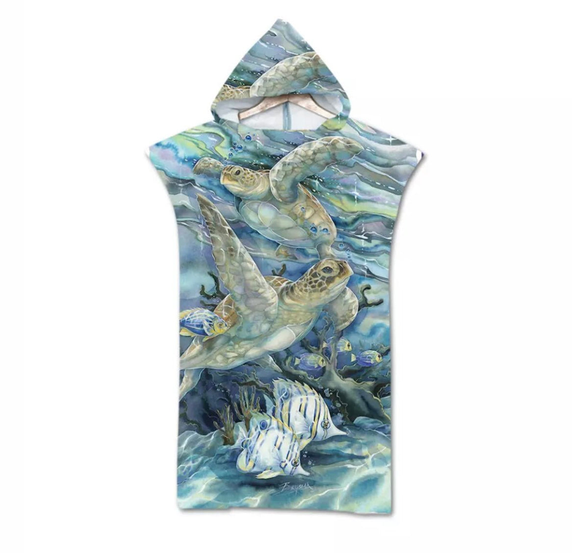 Diving Poncho Changing Towel with Hood Microfiber Beach Towel Blanket