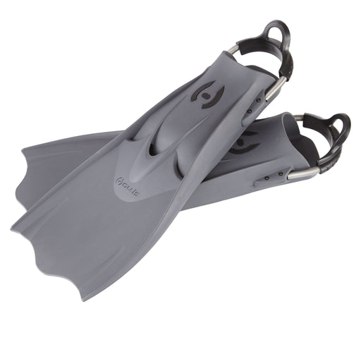 Hollis F-1 Light Travel Open Heel Diving Fins, Grey - divecampus