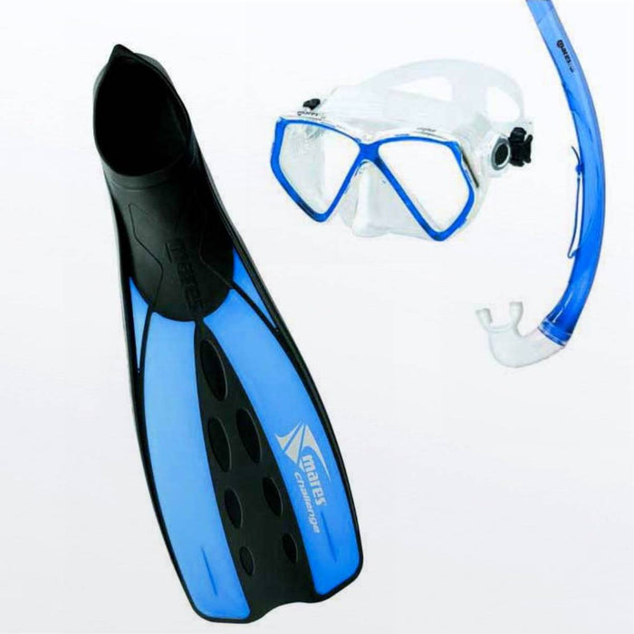 Mares Set Challenge Zephir (Mask, Fins, Snorkel),38, Blue - divecampus