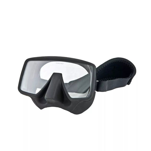 TecLine Frameless Classic Mat Mask W/Neoprene Strap, Black - divecampus
