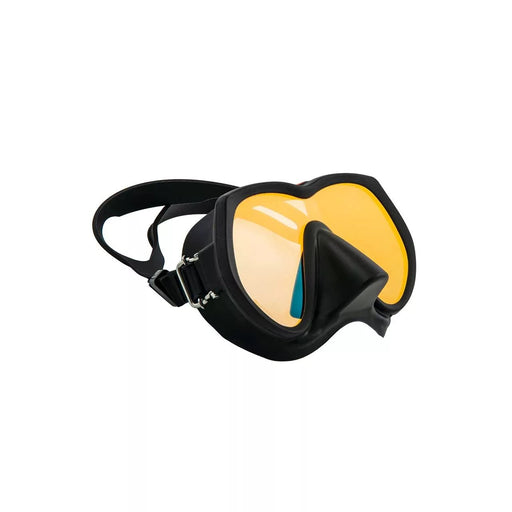 TecLine Frameless Super View Mask, Brightening Yellow Glass, Black - divecampus